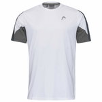 Head Tennis T-shirt Club Technical (Moisture Transfer Microfiber Technology) white/navy blue Boys