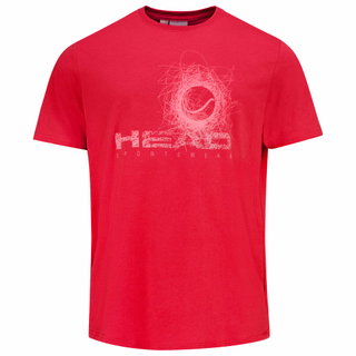 Head Tennis-Tshirt Vision (Mischgewebe) rot Kinder