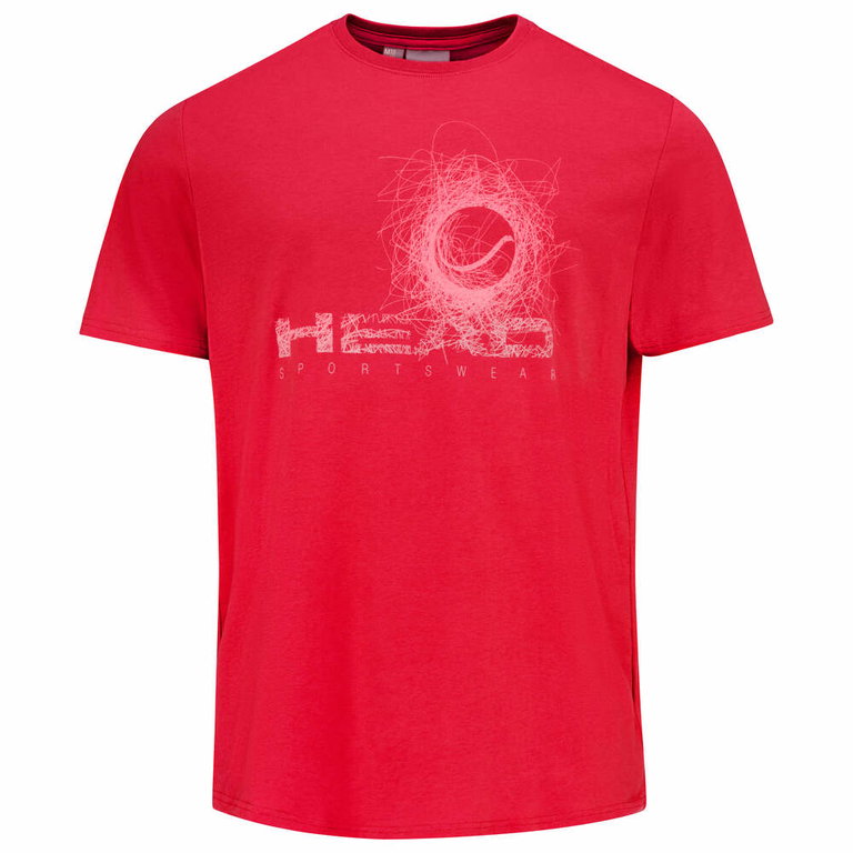 Head Tennis-Tshirt Vision (Mischgewebe) rot Kinder