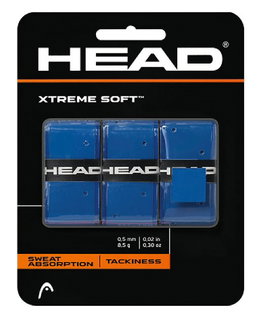 Head Overgrip Xtreme Soft 0.5mm (Allound/glatt/gelocht/griffig) blau 3er