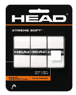 Head Overgrip Xtreme Soft 0.5mm (Allound/glatt/gelocht/griffig) weiss 3er