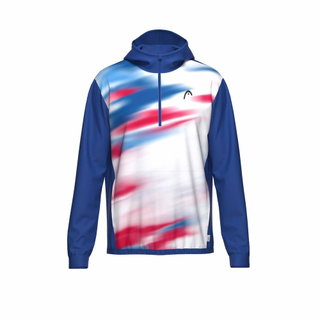 Head Topspin Hoodie (Half-Zip, 100% Polyester) 2026 royal blue/white Men's