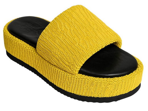 Hebe Athens Sandal Puffy Ibiza Flatform Slide żółty Damski