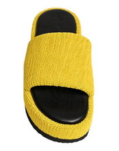 Hebe Athens Sandale Puffy Ibiza Flatform Slide gelb Damen
