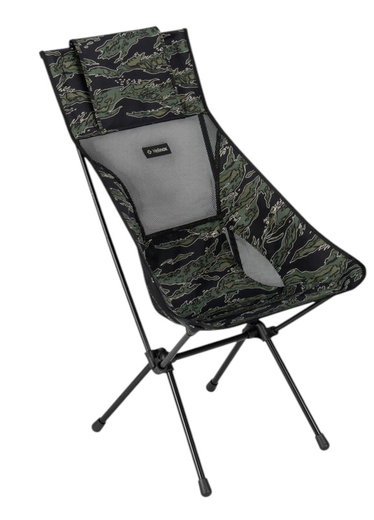 Helinox Campingstuhl Sunset Chair (hohe Rückenlehne, neue verstellbare Kopfstütze) schwarz/grün/camo