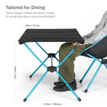 Helinox Campingtisch Table Four (größter Tisch mit höchster Stabilität) schwarz 70x69,5x120,5cm