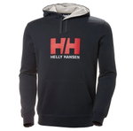 Helly Hansen Kapuzenpullover Logo Hoodie (Bio-Baumwolle) navyblau Herren