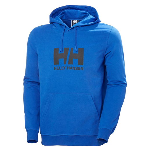Helly Hansen Kapuzenpullover Logo Hoodie (Bio-Baumwolle) kobaltblau Herren
