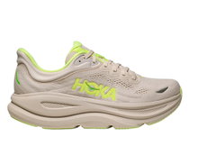 Hoka Laufschuhe Bondi 9 (Dämpfung) beige/grau/neon Herren