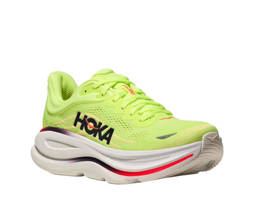 Hoka running shoes Bondi 9 (cushioning) neon green men's
