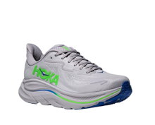 Hoka Laufschuhe Clifton 10 (Dämpfung) grau/neongrün Herren