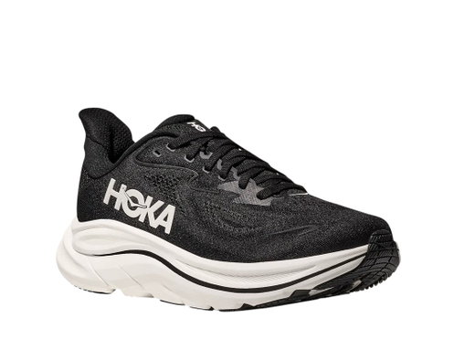 Hoka running shoes Clifton 10 (cushioning) black/white men's