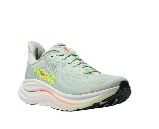 Hoka running shoes Clifton 10 (cushioning) light green ladies