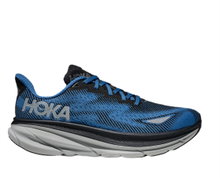 Hoka Laufschuhe Clifton 9 GTX (wasserdicht, reflektierende details) blau/schwarz Herren