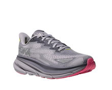 Hoka running shoes Clifton 9 GTX (waterproof, reflective details) grey ladies