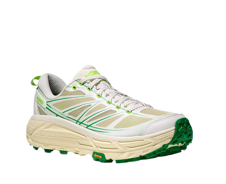 Hoka Trail-Laufschuhe Mafate Speed 2 weiss/beige/grün Damen