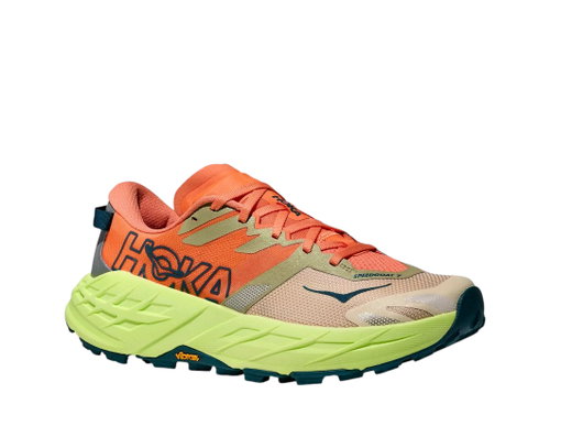 Hoka buty do biegania w terenie Speedgoat 7 pomarańczowo/beżowo/neonowo-zielone damskie