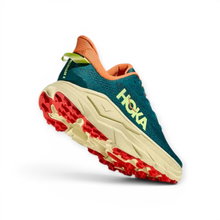 Hoka Trail Running Shoes Challenger 8 teal green/beige/orange ladies
