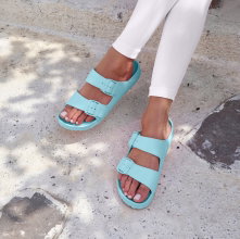 Holster Sandale Sundreamer Slide hellblau Damen