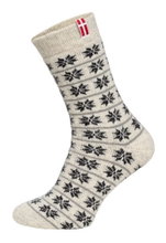 HomeOfSocks Wool Socks Scandinavian Denmark wool white/black - 1 Pair