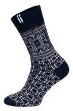 HomeOfSocks Wollsocke Skandinavisch Finnland navyblau - 1 Paar