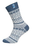 HomeOfSocks Wollsocke Skandinavisch Flag Island hellblau - 1 Paar