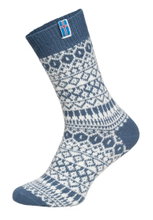 HomeOfSocks Wollsocke Skandinavisch Flag Island hellblau - 1 Paar