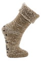 HomeOfSocks Wollsocke mit Anti-Rutsch und ABS-Druck beige - 1 Paar