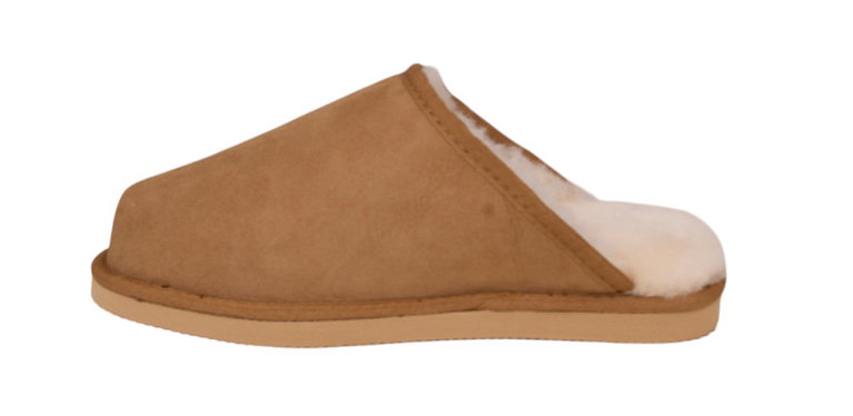 HomeOfSocks Hausschuhe Pantoffel (Lammfell) braun Damen/Herren