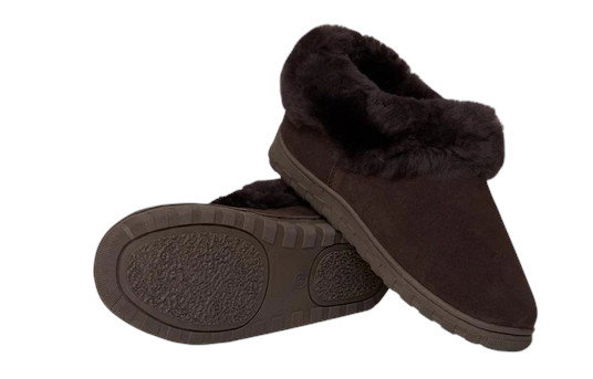 HomeOfSocks Hausschuhe Kreta Hüttenschuh (Lammfell) dunkelbraun Damen/Herren