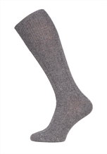 HomeOfSocks Kniestrümpfe Luxuriöse (Merinowolle und Kaschmir) anthrazitgrau - 1 Paar