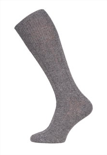 HomeOfSocks Kniestrümpfe Luxuriöse (Merinowolle und Kaschmir) anthrazitgrau - 1 Paar