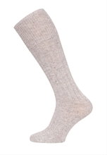 HomeOfSocks Kniestrümpfe Luxuriöse (Merinowolle und Kaschmir) grau - 1 Paar