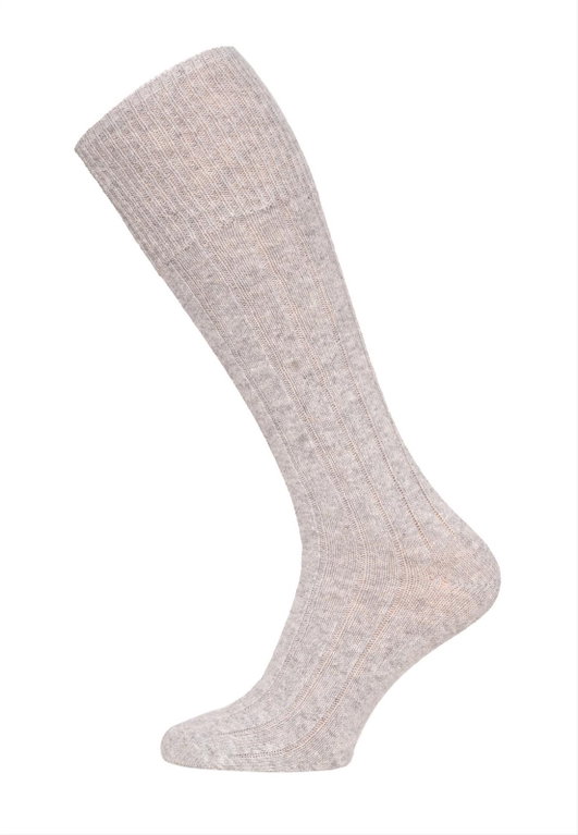 HomeOfSocks Knee Socks Luxurious (Merino Wool and Cashmere) Grey - 1 Pair