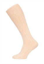 HomeOfSocks Kniestrümpfe Luxuriöse (Merinowolle und Kaschmir) beige - 1 Paar