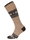 HomeOfSocks Kniestrümpfe Norway Wintermuster braun - 1 Paar