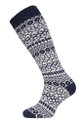 HomeOfSocks Kniestrümpfe Skandinavisch Norwegen (Lammwolle) navyblau - 1 Paar