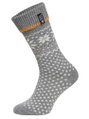 HomeOfSocks Lammwollsocke Skandinavisch Flag 47 grau - 1 Paar