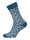 HomeOfSocks Wollsocke Hygge Wintermuster blau Damen - 1 Paar