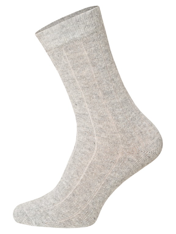 HomeOfSocks Wollsocke Luxuriöse (Merinowolle und Kaschmir) grau - 2 Paar