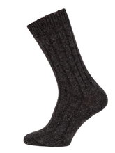 HomeOfSocks Wollsocke Hygge Alpaka (Schurwolle und Alpakawolle) anthrazitgrau - 1 Paar
