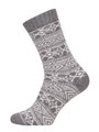 HomeOfSocks Wollsocke Hygge (Wolle, Skandinavisch Design) grau - 1 Paar