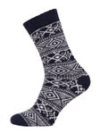HomeOfSocks Wollsocke Hygge (Wolle, Skandinavisch Design) navyblau - 1 Paar
