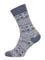 HomeOfSocks Wollsocke Hygge (Wolle, Skandinavisch Design) jeansblau - 1 Paar
