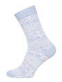 HomeOfSocks Wollsocke Hygge (Wolle, Skandinavisch Design) hellblau - 1 Paar