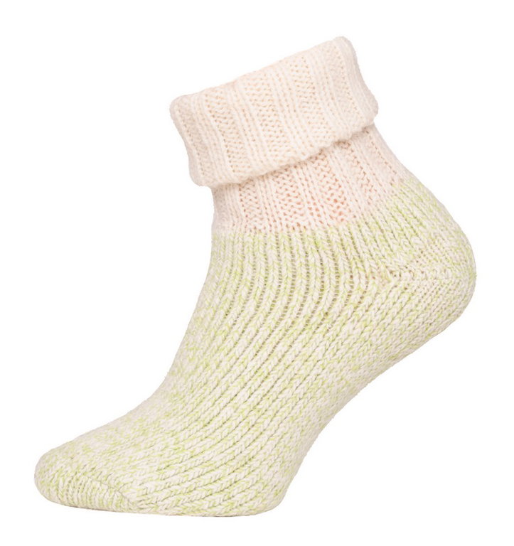 HomeOfSocks Wollsocke Pastell beige/hellgrün - 1 Paar