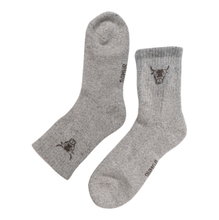 HomeOfSocks Wollsocke Yak Crew hellgrau - 1 Paar