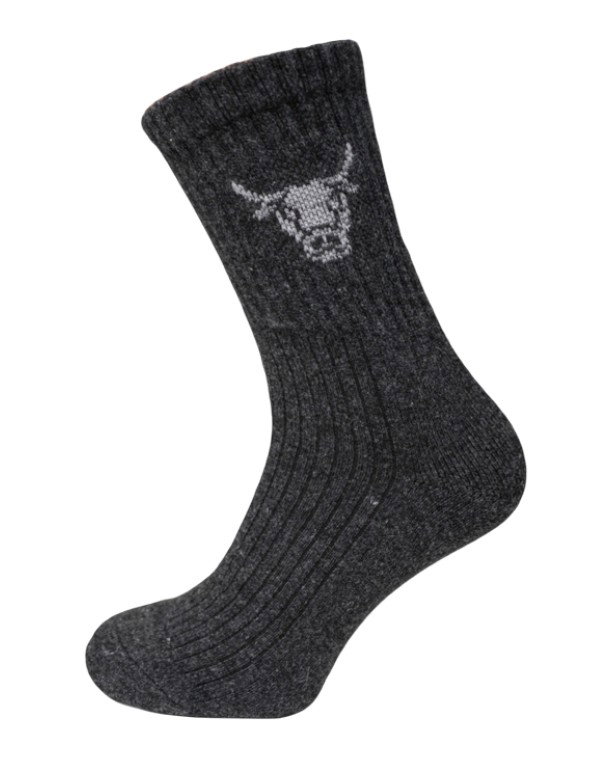 HomeOfSocks Wollsocke Yak Crew anthrazitgrau - 1 Paar