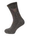 HomeOfSocks Wollsocke Yak Crew braun - 1 Paar