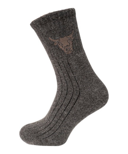 HomeOfSocks Wollsocke Yak Crew braun - 1 Paar